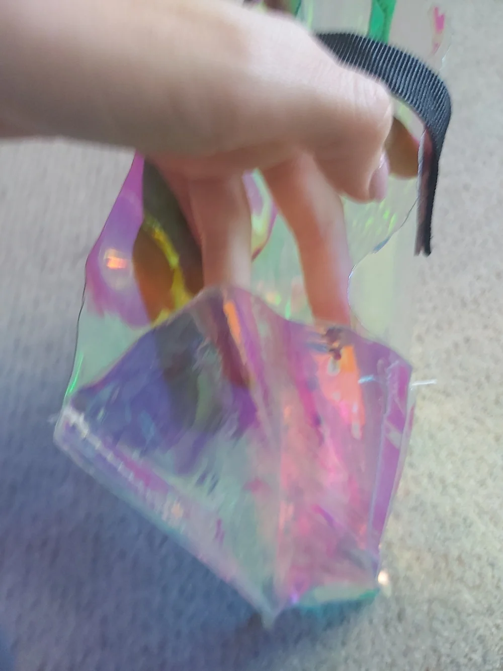 MAC Cosmetics Iridescent Holographic Tote Bag in Multi - Picture 9 of 11